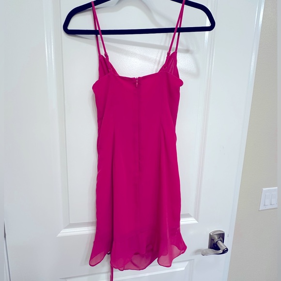 Pink Ruched Mini Dress - Picture 2 of 4